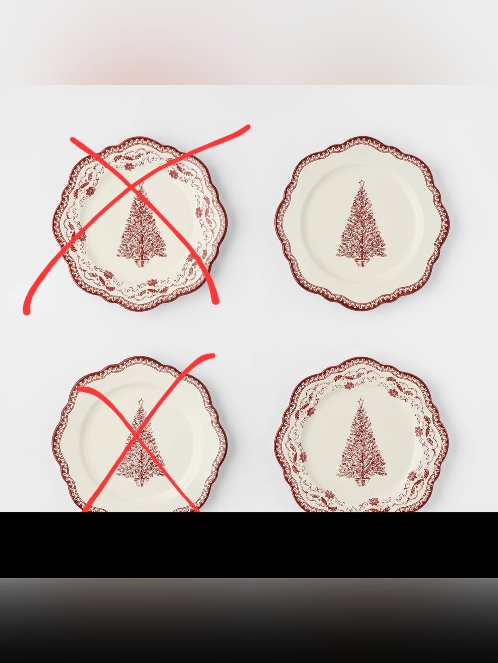 Threshold Designed With Studio McGee 2pk 8.625" Salad Plate Red Pattern